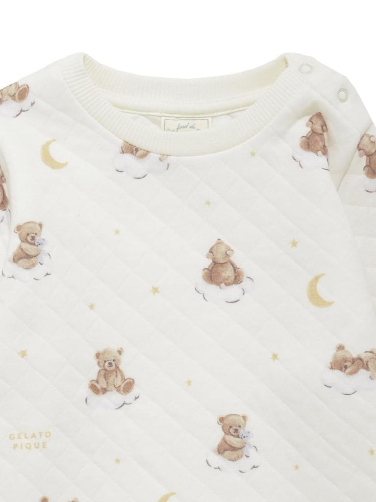Limited edition BABY dreamy bear print pullover PBCT245486 CRM 70 [Gelato Pique]