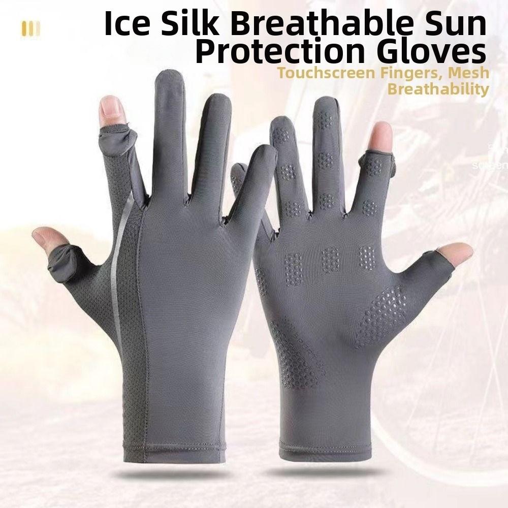Non-Slip Ice Silk Riding Gloves Waterproof Summer Driving Mittens Summer Season