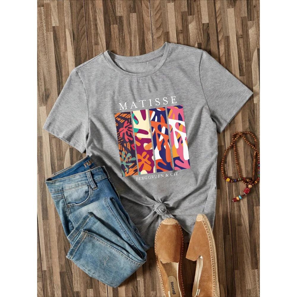 Henri Matisse Women Print T-shirt Women's Harajuku Short Sleeve Casual Women's T-shirt Clothing Street Tees Aesthetic Clothes