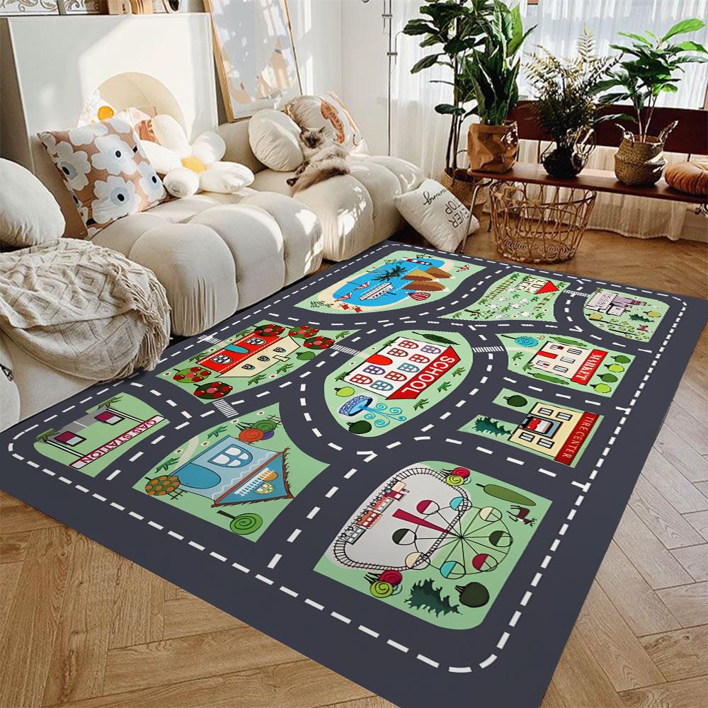 Dywaniki do raczkowania dla dzieci na parking do dekoracji salonu Sypialnia dziecięca Wystrój domu Dywan pod sofę Antypoślizgowy dywanik strefowy Mata podłogowa