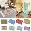Floral Pattern Doll Dollhouse Rug Multicolor Miniature Weaving Mat  Doll Accessories