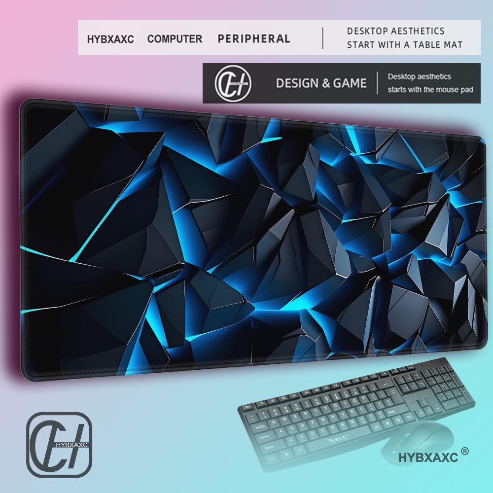HYBXAXC Cool Black Purple Geometric Design ExtraLarge Mouse Pad Gaming Accessories NonSlip Rubber Base Desk Mat for Gamers