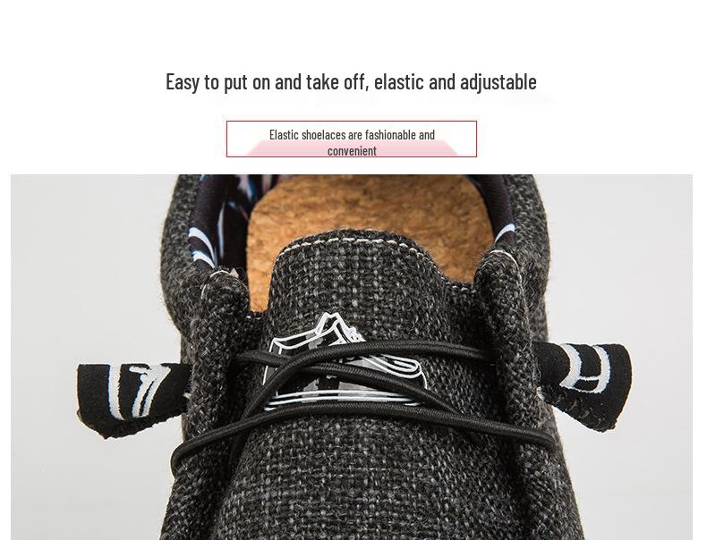 Trendiga herrloafers i canvas med slip-on-modell: Lediga skor i ett steg för par