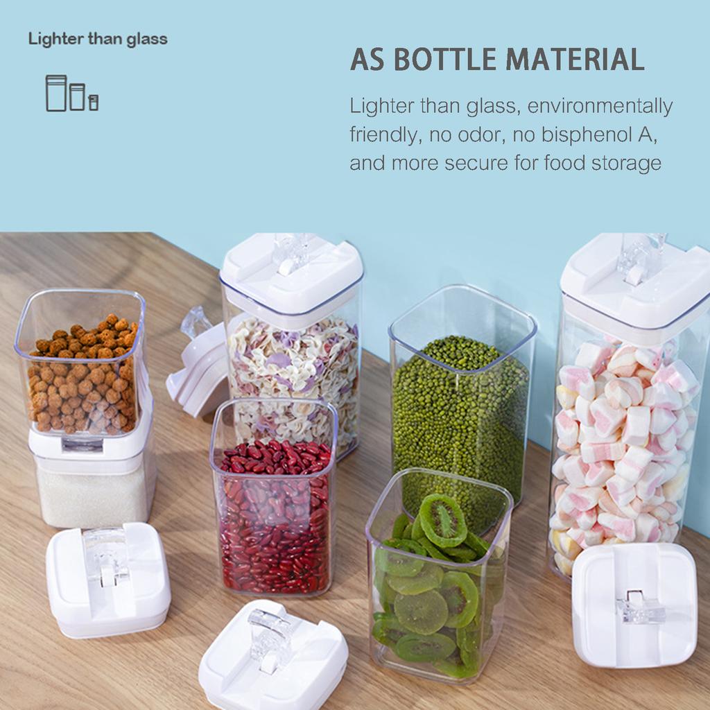 Kitchen Organizer Plastic Stackable Food Storage Container Leak Proof Food Storage Container for Cereals Corns Grains Beans
