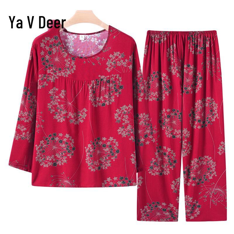 Yalu Women s Plus Size Summer Cotton Silk Two-Piece Set 3XL