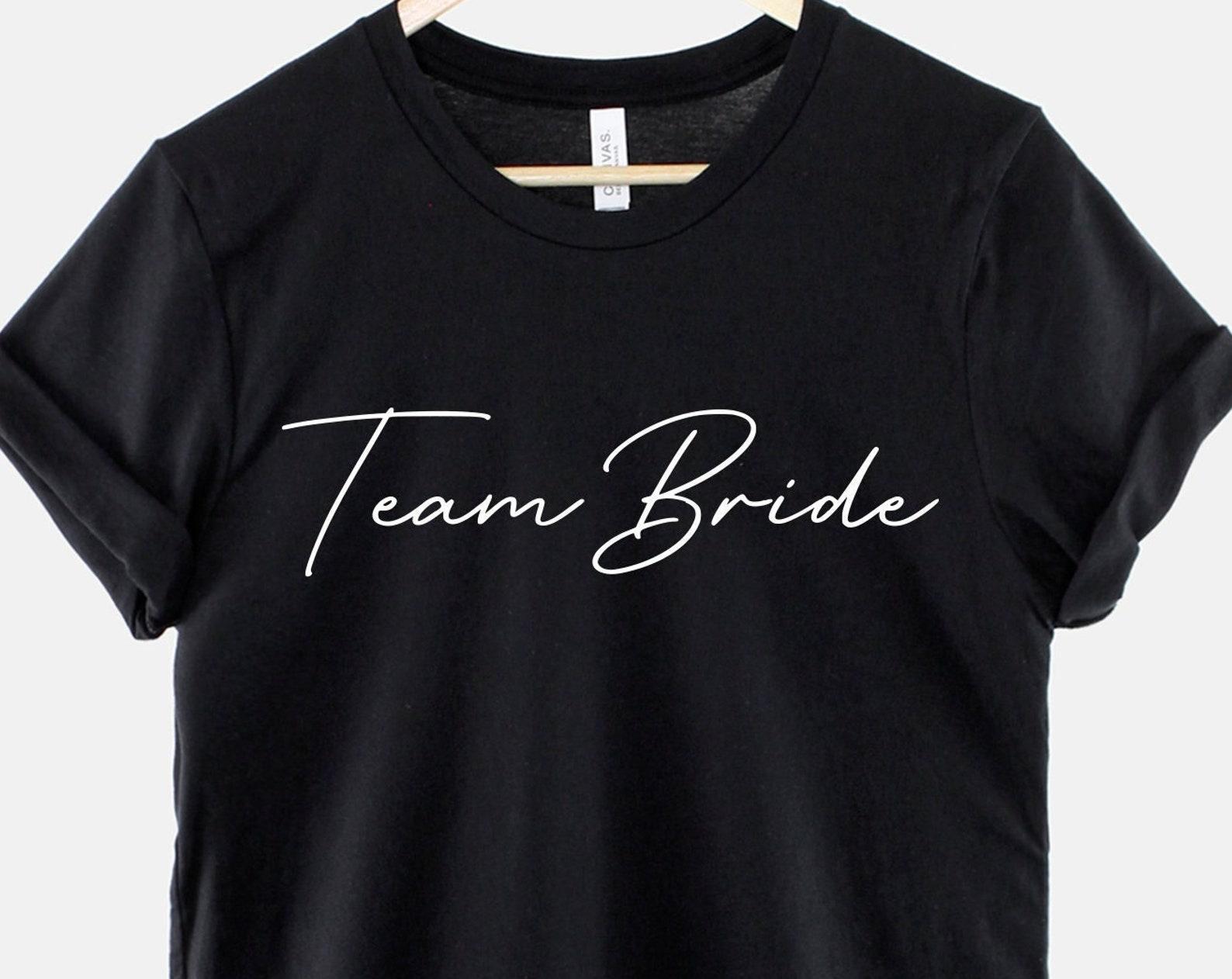 Custom Team Bride Shirt: Personalized Wedding Squad Tee, Soft Cotton Fit L