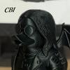 Bay Window Ornament 3D Printed Rock Duck Figurine Ornament, Dark Style Desktop Gothic Showcase Decoration Sculpture, Artistic Animal for Halloween