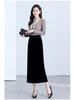 Golden Velvet Slit Pencil Skirt - Women's Spring/Autumn 2026 Collection