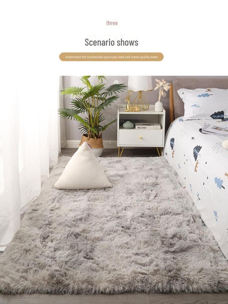 Plush Long Hair Bedside & Living Room Carpet