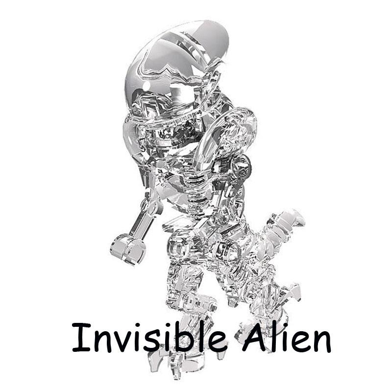Horror Movie The Ellen Ripley Invisible Predator Alien Model Building Blocks Enlighten Action Figure Bricks Toys For Children