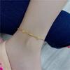 Trendy Double Layer Titanium Steel Love Heart Anklet Gold Versatile Foot Jewelry Set