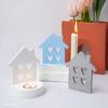 Love House Candlestick Silicone Mold DIY Concrete Tea Light Candle Holder Cement Plaster Crafts Casting Mould Eid Room Decor