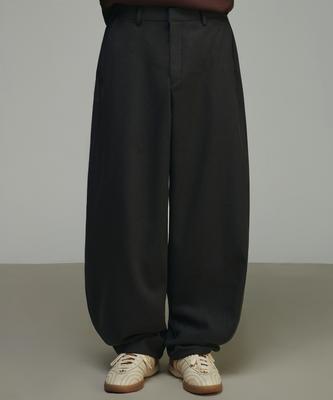 SIGNATURE Brushed Semi-Balloon Fit Slacks [Gray]