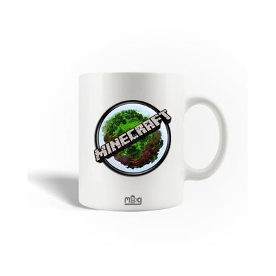 Ceramic Mug - Minecraft - Earth - 30cl - Dishwasher Safe - White