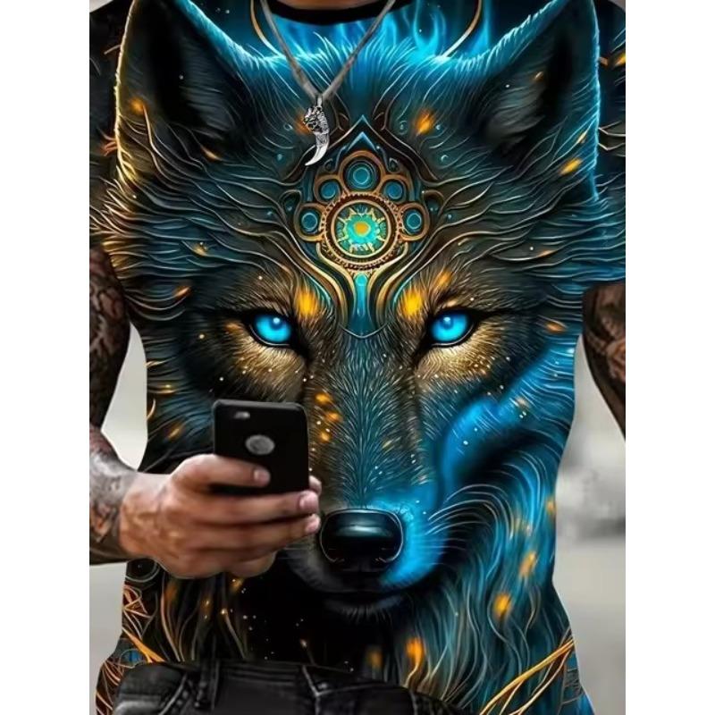 Θηρίο Άγριο Λιοντάρι Εκτύπωση 3d T-Shirt Ανδρικά Κοντομάνικα Τοπ Υπερμεγέθη T-shirt Ανδρικό Σχέδιο Ρούχα Τοπ