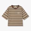 STudio Tomboy MulTi STripe Crop ShorT Sleeve T shirT 9176322976