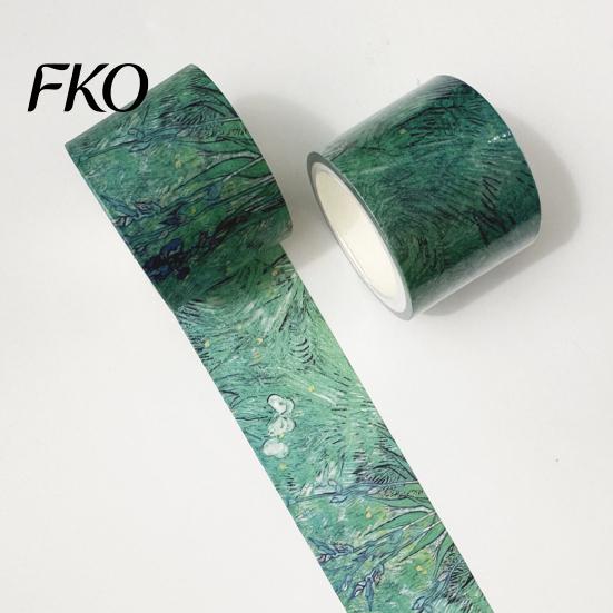 Matte Texture Tape Washi Tape,Oil Painting Decorative Masking Artist Patterns Adhesive Paper for DIY Crafts, Junk Journal, Gift Wrapping, Scrapbooking
