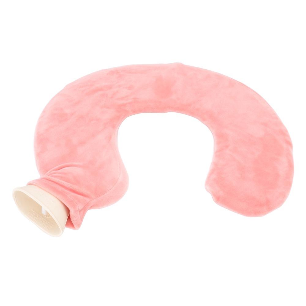 Reusable U Shape Hot Water Bag Rubber Super Soft Cervical Care Bag Single Removable Cover Neck Warmer Home Use