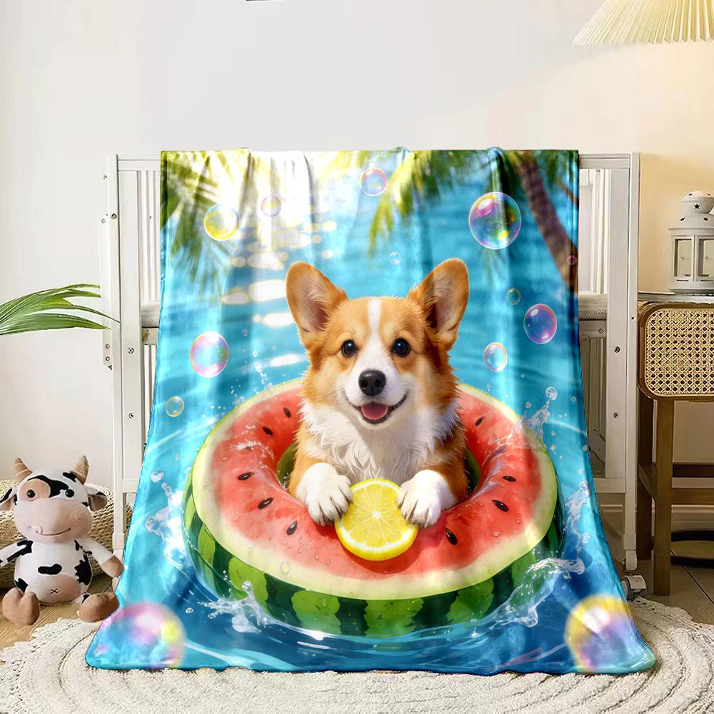 Animals In The Pool Blanket Warm Soft Fluffy Kids and Adults Sofa Bed Throw Blanket Outdoor Travel Camping RV Multi Size