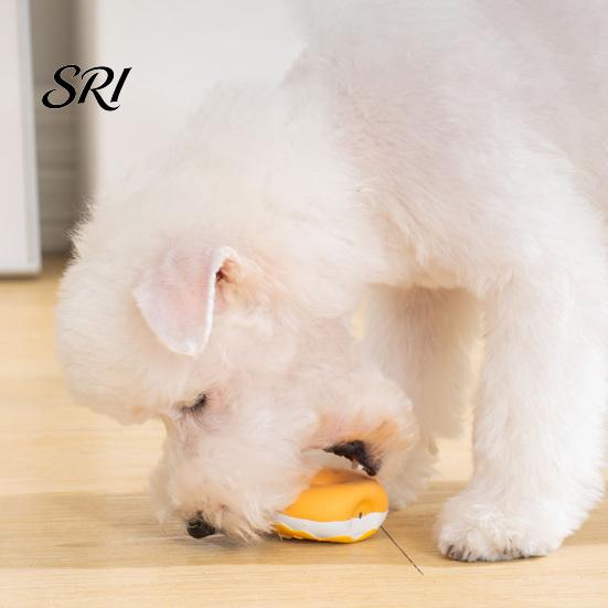 Interactive Dog Toy Donut Animal Latex Squeaky Chew Puppy Teething for Aggressive Chewers Fetch Play