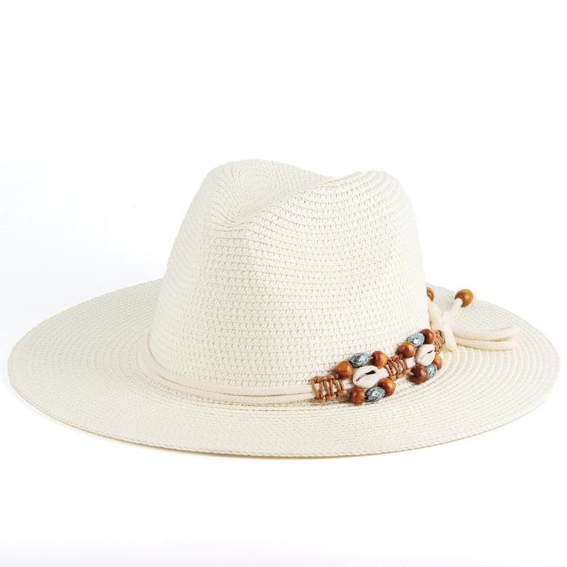 Summer new fashion casual Panama straw hat outdoor beach visor women's sun hat