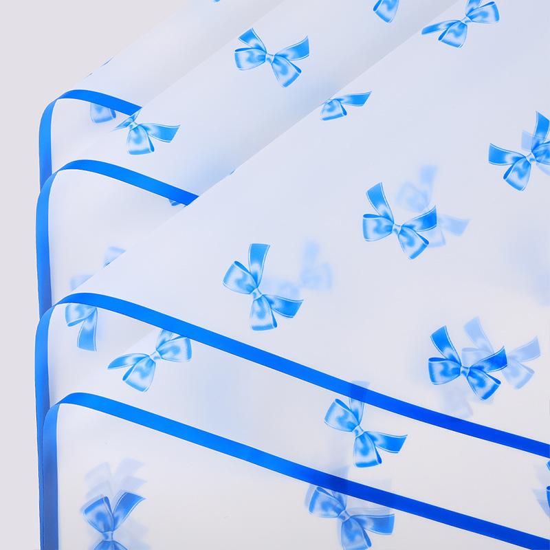 

Bow Packaging Paper Colorful Transparent Paper Craft Paper Semi Transparent For Floral Arrangements Valentine S Day Gift синій