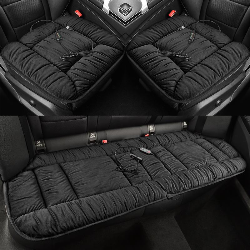 Graphene Heated Car Seat Cushion, USB Electric, Universal Winter Plush, 5V/12V.