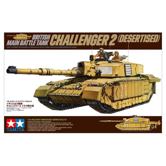 Tamiya 1/35 Military Miniature Series No.274 British Army Main Battle Tank Challenger 2 Iraq War Version Plastic Model 35274 Sand Color (x