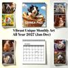 Coated Paper Wall Calendar Guinea Pig 2027, 12-Month Cute Pet Planner with Spiral Full Year Date Organizer Binding, Thick for Home Office, Gift Lovers