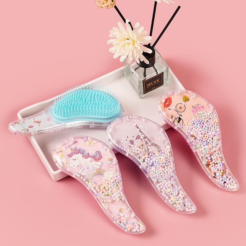 Transparent Anti-Knot Cartoon Hair Comb for Kids