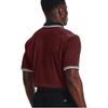 Under Armour Color Block Collar Design Casual Straight Fit Short Sleeve Polo Shirt Men Polo Shirts Burgundy 1370099-690