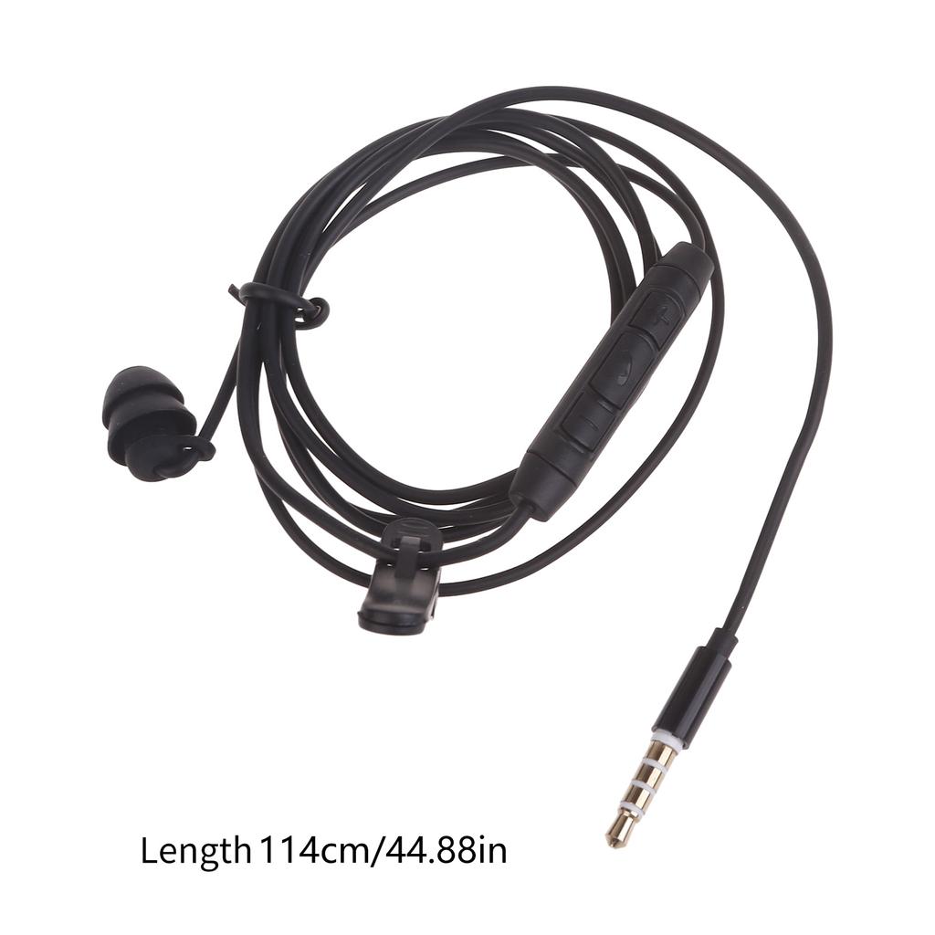 Einseitiger Ohrhörer mit Mikrofon, In-Ear-Stereo auf Mono, einseitiger Kopfhörer, 3,5-mm-Buchsen, Metall, Geräuschisolierung