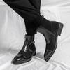 Fashion Men's pointed high top leather shoes Trendy retro designer style Party Outdoor Wedding Leisure Business Office Men's Boots