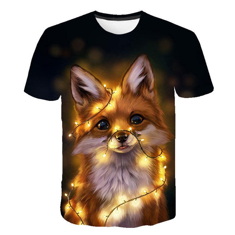 Painting Style Cat 3D Printed Pattern Animal Short Sleeved Street Men's Women's T-shirt