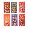 6pcs/set Chinese Style New Year Red Envelopes Cartoon Cash Envelopes  Chinese New Year