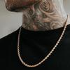 316L Stainless Steel Twisted Rope Chain Necklace For Men Jewelry Accessories Pendant Male 3MM/4MM/5MM Wide