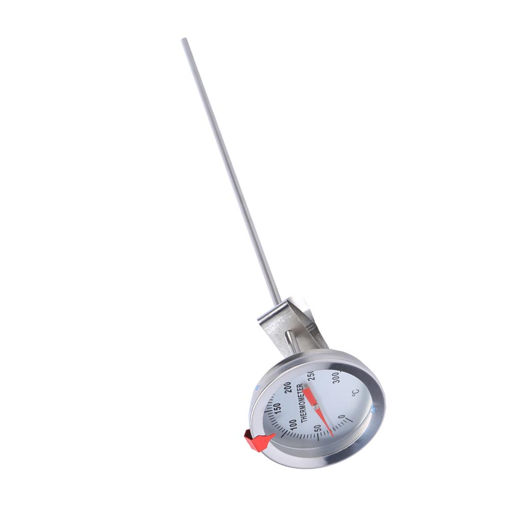 12  Langes Edelstahl-Kochsonden-Thermometer mit Clip für Lebensmittel Fleisch Hausbrauerei Weinkessel
