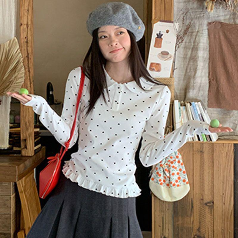 Autumn/Winter Pure Desire Style Spicy Girl Cropped Long-Sleeve T-shirt for Women - Slimming, Versatile Design Base Layer Top
