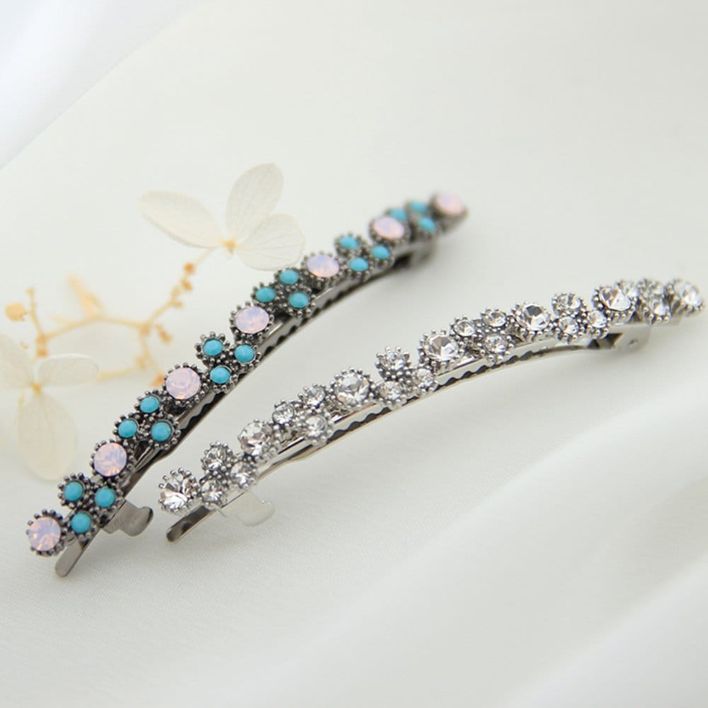 

Jlauren Crystal Hair Clip H0274 White Cubic