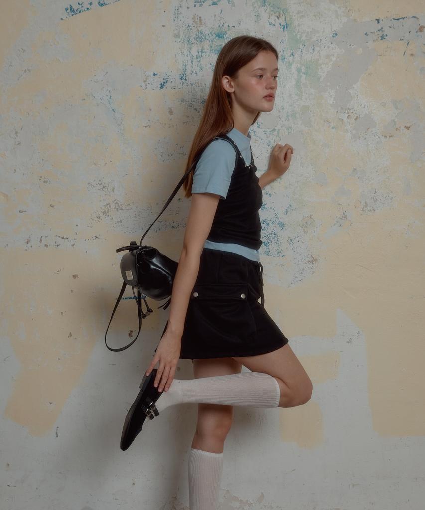 Leteoli Cargo Banding Mini Skirt_Black