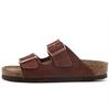 Modische Sandalen für Damen Herren Korkfußbett Verstellbare Slides Zum Hineinschlüpfen Sommer Unisex Hausschuhe mit Fußgewölbestütze