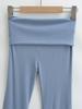 Spicy Girl Slim-Fit Micro-Flare Elastic Waist Pants for Women - Ribbed and Versatile Spring Casual Wear