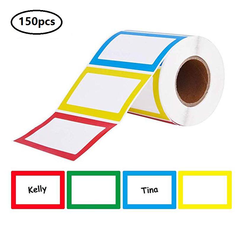 300-Sheet/Roll Color Name Label Stickers for School, Teacher, Business Card, File Classification & Stationery.