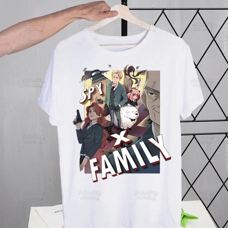 Anya Forger Printed T Shirt Men Yor Forger Tops Tees Harajuku Spy X FAMILY Tshirt Streetwear Hip Hop Male T-shirts