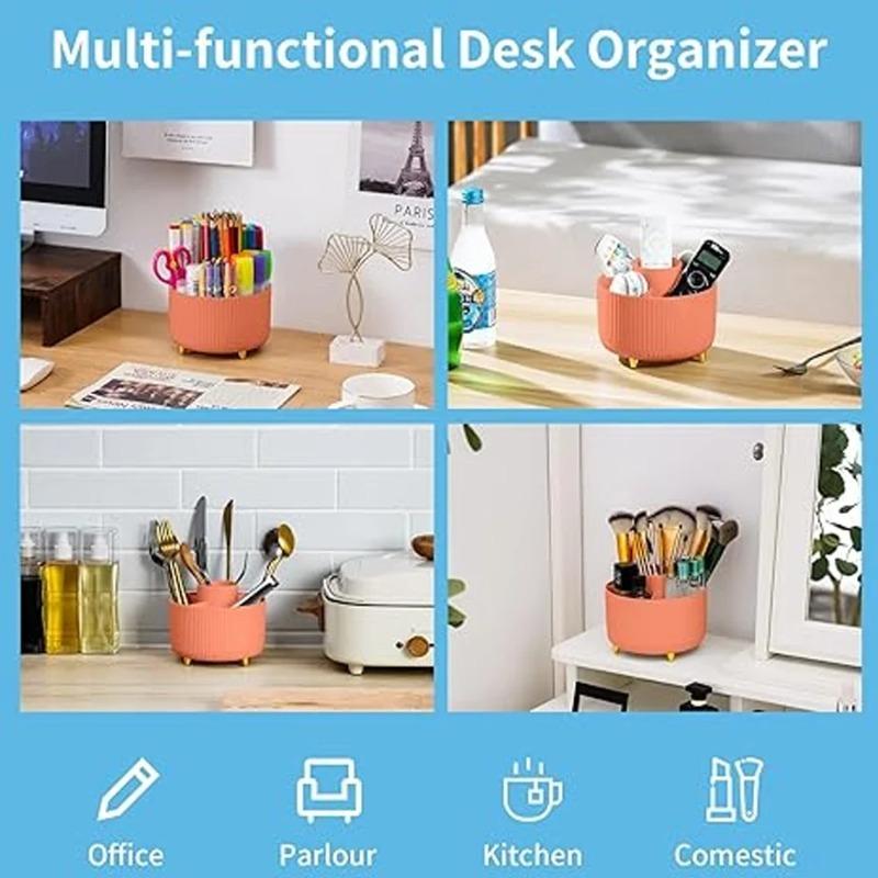 Multi-functional Large-capacity Desktop Rotating Pencil Storage Box Shelf Desktop Pencil Case Pencil Holder Student Supplies