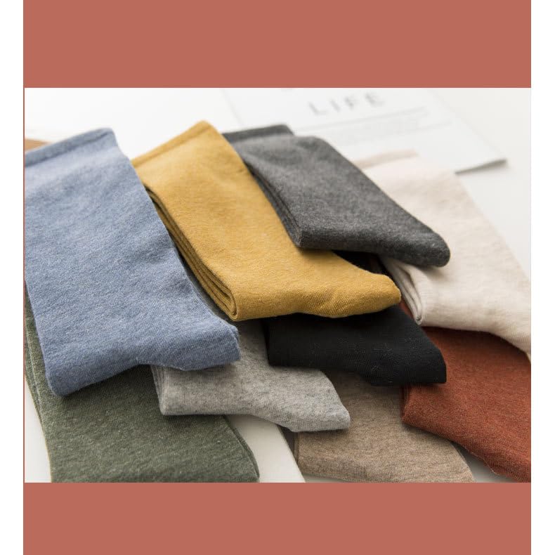 Loose Solid Cold Perfect for and Cream [KYULM7] Socks, Cute, Cotton, Thick, Weather, Warm, Commuting, Spring, Autumn, Winter, Stylish, Soft, Simple,