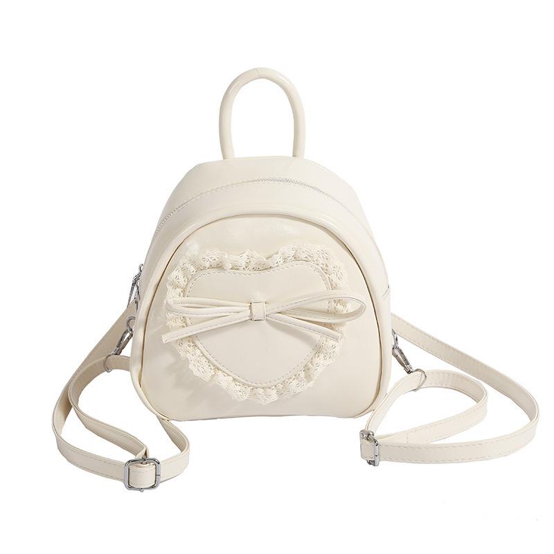New Large-capacity Handbag Bow Fashionable Sweet Backpack Female Lace Love
