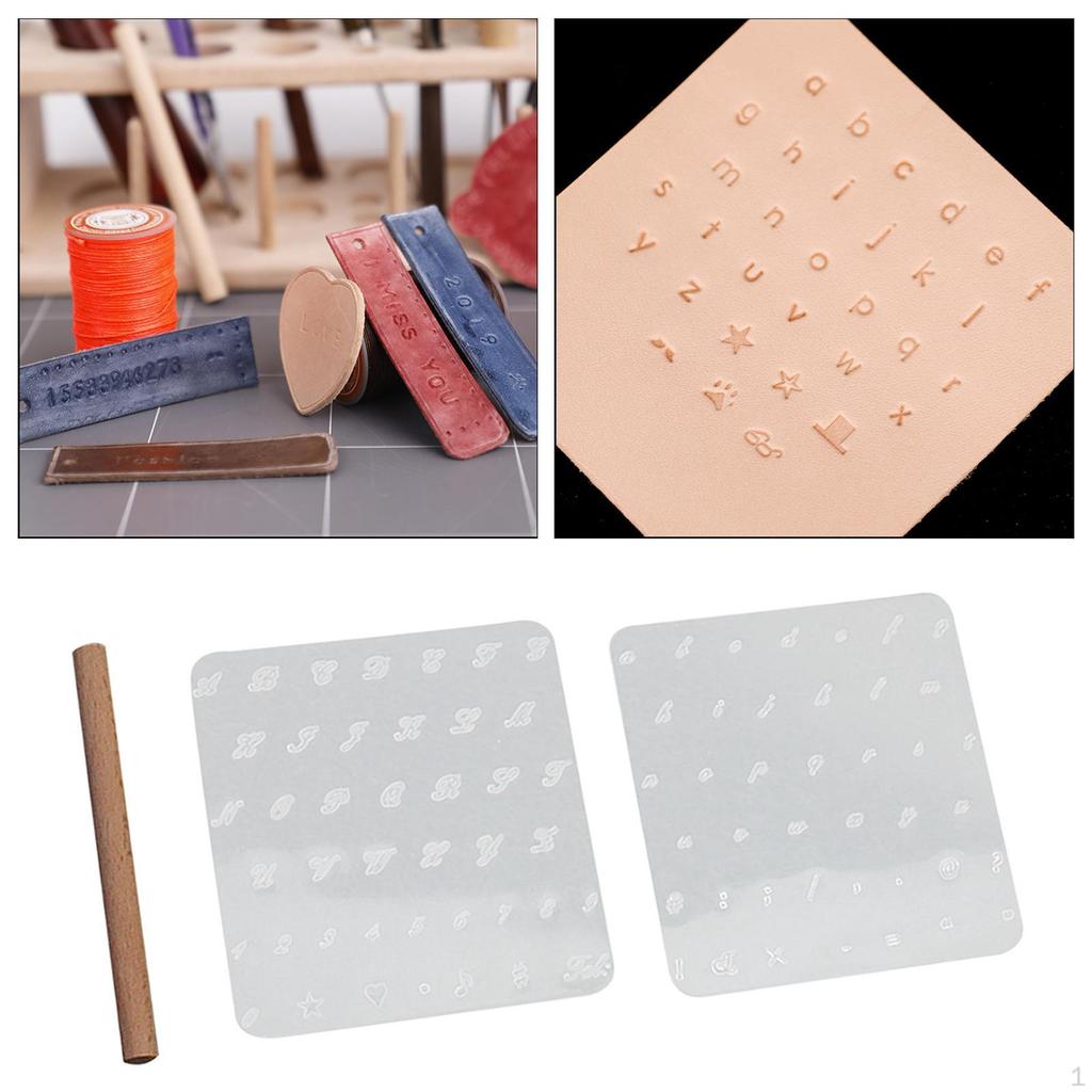 Alphanumeric Leather, Alphabet, Symbols, Numbers, Letters, Printing Tools. Manual Carving Character