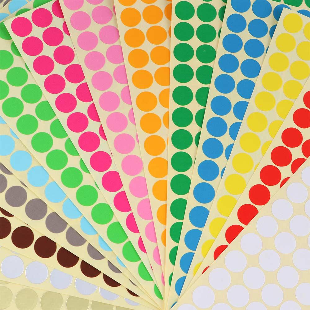 Stickers Self Adhesive Decals Color Coding Labels Circle Stickers Round Stickers Circle Dot Labels