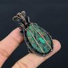 Copper Malachite & Moonstone Gemstone Pure Copper Wire Wrap Handmade Jewelry Pendant